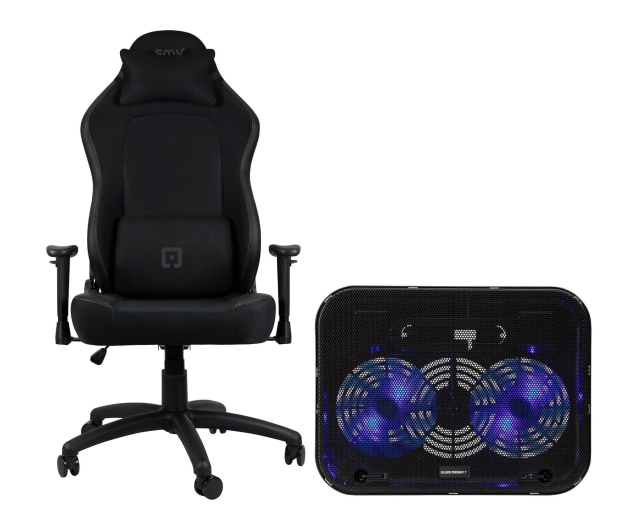 SMX Fotel gamingowy Askja + Devi podstawka chłodząca pod laptopa - 1351990 - zdjęcie